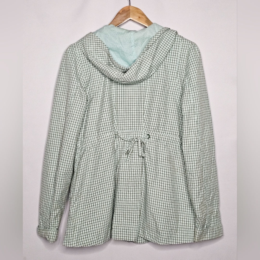Roxy Green Checkered Jacket With Adjustable Waist… - image 8